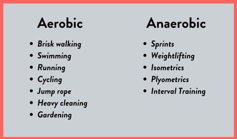 Cardio vs. Aerobic vs. Anaerobic: Are they the same?  — Fitbod Complete Body Workout, Anaerobic Exercise, Exercise Physiology, Health Class, Like A Mom, Aerobics Workout, Workout Moves, Weight Workout Plan, Personal Power