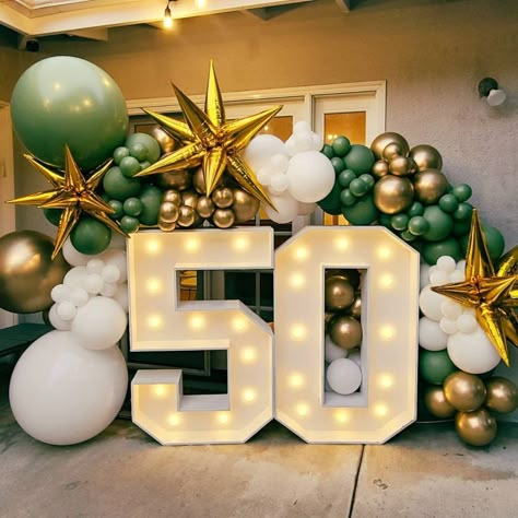 50th Birthday Party Ideas, 50th Birthday Party Themes, 50th Birthday Party Ideas For Men, 50th Birthday Themes, 50th Birthday Balloons, 50th Birthday Men, Golden Birthday Parties, 60th Birthday Decorations, Moms 50th Birthday