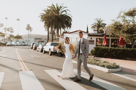 Tropical Chic Casino San Clemente Wedding | Junebug Weddings The Casino San Clemente Wedding, Casino San Clemente, San Clemente Wedding, Casino Wedding, Tropical Romper, Bride Planning, 2025 Wedding, When I Get Married, Shot List