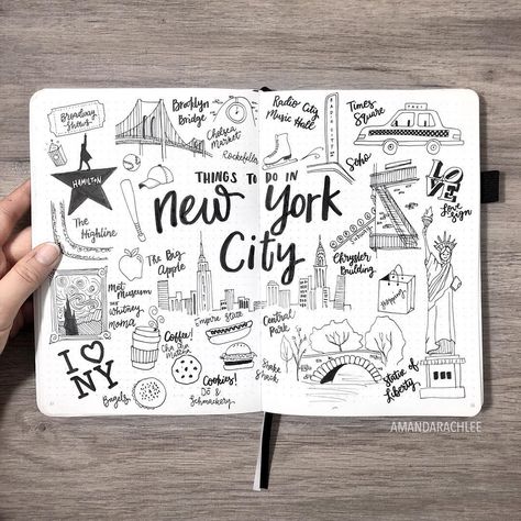 Recently I went to New York City and fell in love with it! 🏙 I’m actually going back there this weekend for Fashion Week which is a dream… Bullet Journal Voyage, Best Travel Journals, Travel Journal Scrapbook, Bullet Journal Spreads, Voyage New York, Journal News, Journal Spreads, Diary Ideas, Bullet Journal Themes