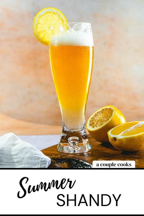 Here's how to make the best summer shandy! This refreshing beer cocktail is easy to make at home with a few simple ingredients. #shandy #summershandy Cocktail Cupboard, Girls Night Drinks Cocktails, Friday Cocktails, Girls Night Drinks, Beer Cocktail Recipes, Sparkling Lemonade, Summer Shandy, Flavored Beer, Beer Cocktail