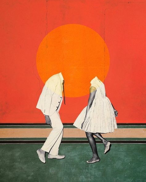 NEW PRINT AVAILABLE FOR 24 HRS Hugo Bastos "Sun Dance" 19” x 25,2” Printed on 175 gsm Superfine Eggshell Paper $35 (Numbered and Dated)… Sun Dance, Creepy Pictures, Brand Graphics, Instagram Inspiration Posts, Retro Background, Collage Poster, Photo Wall Collage, Animal Heads, Pics Art