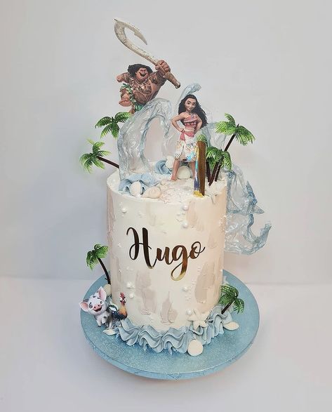 Maui Cake, Moana Smash Cake Ideas, Moana Fondant Cake, Moana Cake Design, Moana Birthday Cake Te Fiti, 2 Tier Moana Birthday Cake, Moana Birthday Party Cake, Moana Birthday Cake, Moana Birthday Party Theme