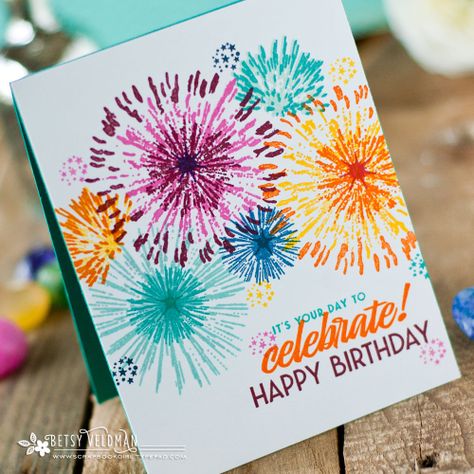 Firework Cards Handmade, Diy Crafts For School, Patriotic Cards, Happy New Year Cards, Holiday Paper, Holiday Books, Papertrey Ink, 4th July, New Year Card