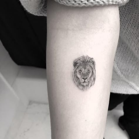 Tattoos For Women Lion, Small Lion Tattoo For Women, Simple Lion Tattoo, Popular Tattoo Designs, Small Lion Tattoo, Tatuagem Masculina Pequena, Lion Tattoo Sleeves, Finger Tattoo For Women, Leo Tattoos