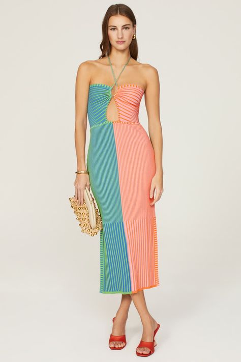 Rent The Lisa Dress by Solid & Striped for $40 only at Rent the Runway. Lisa Dress, Multicolor Knit, Runway Outfits, Rent The Runway, Solid & Striped, Black Friday Deals, Beach Outfit, Front Porch, Charleston