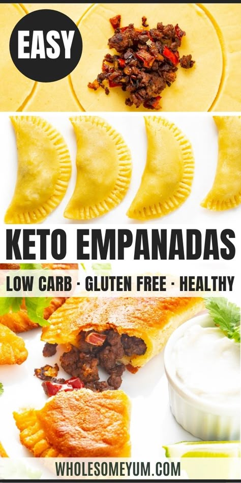 Keto Empanadas Recipe Keto Empanadas, Gluten Free Empanadas, Healthy Low Fat Recipes, Beef Recipes For Dinner Easy, Dinner Recipes Healthy Low Carb, Recipes For Dinner Easy, Low Carb Low Fat Recipes, Boiled Egg Diet Plan, Recetas Keto