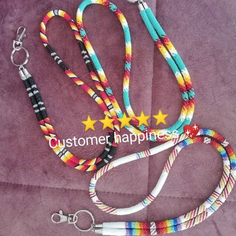 Crochet Lanyard, Lanyard Badge Holder, Lanyard Id Holder, Beaded Items, Lanyard Teacher, Beaded Stuff, Keychain Lanyard, Lanyard Necklace, Beaded Lanyard