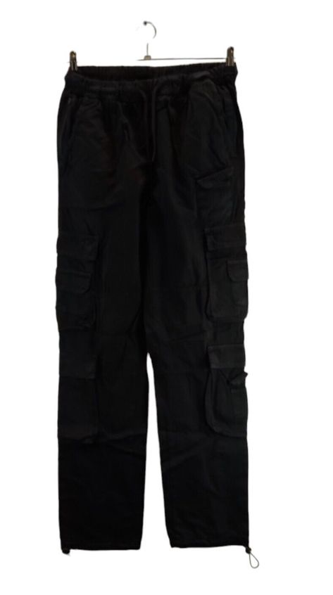 boohoo mens cargo trousers black elastic waist straight stacked pockets size m Black Cargo Trousers, Mens Cargo Trousers, Sixth Form, Mens Cargo, Black Cargo, Cargo Trousers, Pocket Size, Elastic Waist, Mens Accessories