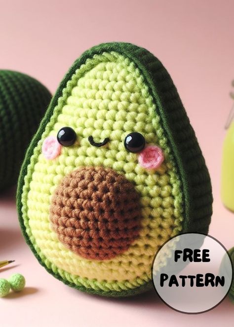 Animaguri Crochet Beginner, Crochet Patterns Amigurumi Easy, Crochet Taco Pattern Free, Crochet Avocado Hat, Crochet Avocado Coasters Free Pattern, Avocado Amigurumi Free Pattern, Avocado Crochet, Crochet Avocado Pattern Free, Avocado Crochet Pattern Free