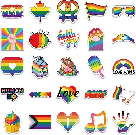 Fandom Stickers, Lgbtq Stickers, Lgbt Sticker, Pride Tattoo, Stickers Rainbow, Colorful Graffiti, Pride Stickers, Same Love, Rainbow Stickers