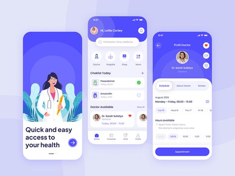 ChekDoc : Health Care Mobile App by Irfan Dedek 🥦 for Pixelz on Dribbble Card Ui Design Mobile, Health Mobile App, App Ux Design, App Design Trends, Desain Ux, Mobile App Inspiration, Health App Design, Mobile App Ui Design, Ux Design Mobile