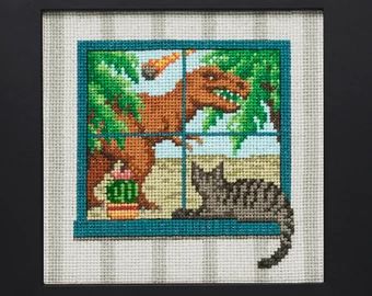 Dinosaur Alphabet, Cross Stitch Stocking, Dragon Cross Stitch, Halloween Cross Stitch Patterns, Halloween Cross Stitches, Cat Cross Stitch, Cute Cross Stitch, Modern Cross Stitch Patterns, Back Stitch