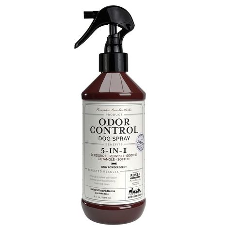 Rosen Apothecary 5-in-1 Odor Control Dog Spray, 240ml/8 fl oz, Spray for Dogs with Odor Issues, Oatmeal, Lavender and Tea Tree Oil, Detangles Fur Dog Spray, Lavender Benefits, Lavender Spray, Dog Smells, Moisturizing Conditioner, Smell Fresh, Baby Powder, Lavender Scent, Tree Oil