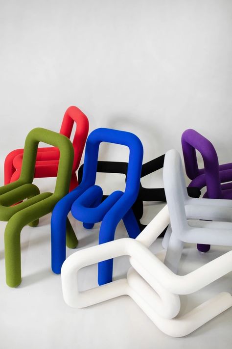 Bold Chairs, Interior Design Your Home, Steel Frame Construction, Old Design, Unique Chair, Colourful Living Room, Contemporary Chairs, Contemporary Furniture Design, Diy Home Furniture