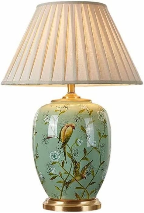 Amazon.com: TALSAK Chinoiserie Table Lamp American Flower and Bird Ceramic Table Lamp Classic Green Lamp Body with Fabric Shade Nightstand Lamp for Bedroom Living Room Office College Bookcase : Tools & Home Improvement Copper Bed, Chinoiserie Lamp, Chinoiserie Table, Architect Lamp, Copper Table Lamp, Farmhouse Table Lamps, Chinoiserie Lamps, Classic Table Lamp, Rustic Table Lamps