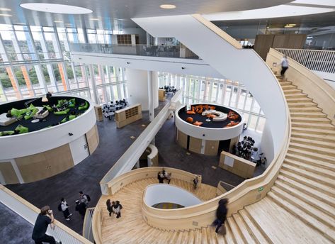 Schools of the Future in Denmark 🇩���🇰 – Edtech Europe Tour – Medium Innovative School Design, Backyard Goals, Interior Design Colleges, Future School, School Interior, Interior Design School, Education Architecture, School Building, Classroom Design