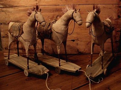 . Primitive Horse Pattern, Rocking Horse Pattern, Primitive Animals, Horse Rag Doll, Cloth Animals, Primitive Frog Doll, Wood Rocking Horse, Vintage Wooden Rocking Horse, Pull Toys