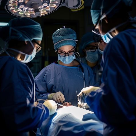 Surgical Team Operates: A dedicated surgical team focuses intently on a patient during a complex medical procedure. #surgery #medical #operation #hospital #surgeons #team #healthcare #procedure #aiart #aiphoto #stockcake https://ayr.app/l/KH41 Job Costumes, Surgeon Humor, Surgeon Office, Surgeon Quotes, Wisdom Teeth Funny, Surgery Humor, Dental Office Organization, Medical Equipment Storage, California School