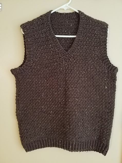 Ravelry: Yadi76's Adult Crochet V-Neck Vest Male Crochet Projects, Mens Sweater Vest Pattern, Crochet Vest Pattern Free Easy Men, Crochet Men’s Vest Pattern Free, V Neck Sweater Vest Crochet Pattern Free, Crochet Mens Sweater Vest, Crochet Sweater Vest Pattern Free Men, Mens Crochet Vest Pattern Free, Crochet Sweater Vest Men