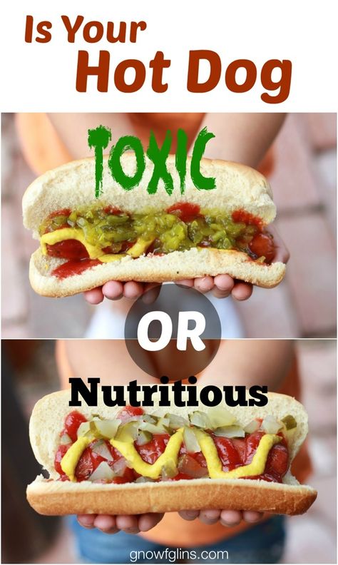 Is Your Hot Dog Toxic or Nutritious? | Does hot dog = junk food in your mind? A hot dog can definitely be one of the more horrible junk food meals you feed your family, but there are actually many ways to turn a toxic hot dog into a nutritious meal. Don't "give in" to eating a hot dog at the family bonfire -- just take some extra steps to ensure you're eating the right ingredients, not the toxic ones! | TraditionalCookingSchool.com Hot Dog Alternative, Healthy Hot Dogs, Family Bonfire, Healthy Hot Dog, Fitness Benefits, Campfire Fun, Scratch Cooking, Traditional Cooking, Food Scientist