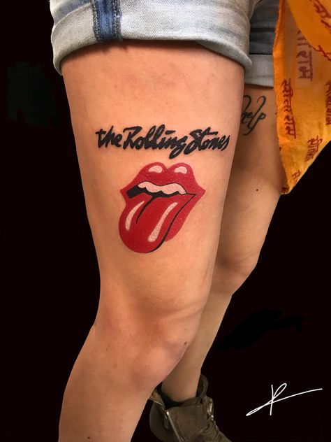 #londontattoo #eastlondon #eastlondontattoo  #stratfordtattoo #uktattoo #tattooed #tattooedgirls #tatts #inked #tattoos  #stingraytattoomachine #uktatts #criticalpowersupply #tattoouk #tatouages #thightattoo #rollingstones #rollingstonestattoo #colortattoo Indian Skull Tattoos, Rolling Stones Tattoo, Strong Tattoos, Stone Tattoo, Tattoo Uk, Rolling Stones Logo, Uv Tattoo, Script Tattoo, Stitch Tattoo