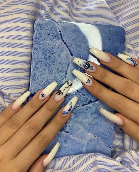 Greek Mythology Nails, Greek Nail Art, Greek Nails Designs, Greek Nails, Greek Vibes, Greek Vacation, Vacation Nails, Manicure Ideas, Ideas Nails