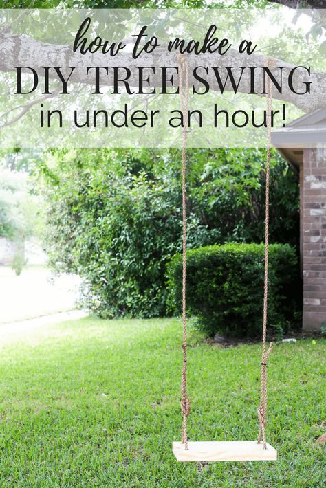 Kids Woodworking Projects, Diy Swing, Woodworking Projects For Kids, Diy Tree, Woodworking For Kids, Tree Swing, Diy Outdoor Decor, Web Images, Outdoor Swing