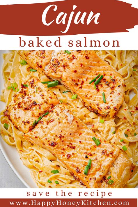 Get a healthy dinner on the table fast with flavorful oven baked Cajun salmon fillets! This easy baked salmon recipe is packed with Cajun seasoning and ready in just 20 minutes. Serve with pasta, veggies, or a side salad. Simple, delicious, and nutritious! Easy Fresh Salmon Recipes, Baked Coho Salmon Recipes, Best Baked Salmon Recipe Ovens, Salmon Seasoning Baked, Salmon Oven Recipes, Bake Salmon In Oven, Best Salmon Recipe Baked, Salmon Recipes Baked Oven, Baked Cajun Salmon