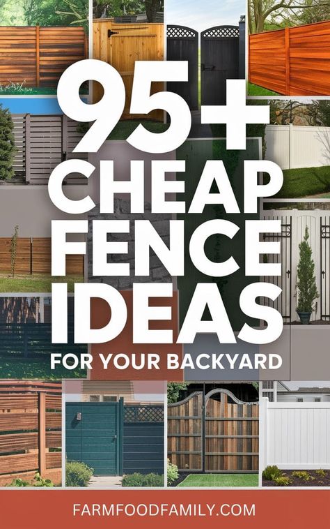 95+ Cheap and Easy DIY Fence Ideas For Your Backyard, or Privacy Fence Design Ideas Creative, Fence Ideas Around House, Goat Fence Deck Railing, 4 Ft Wooden Fence Ideas, Wire Gates And Fences, Corner Yard Fence Ideas, Corner Property Fence Ideas, Woven Wire Fence Ideas, Garden Fence Covering Ideas