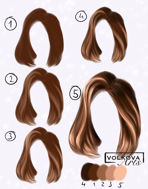 How To Draw Hair Procreate, Digital Hair Drawing, Hair Digital Art Tutorial, Digital Art Hair Tutorial, Digital Art Tutorial Beginner, Painting Hair, Procreate Tips, Procreate Ipad Art, Digital Art Beginner