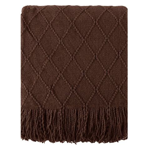 Battilo Dark Brown Throw Blanket for Couch with Tassel, Chocolate Knit Throw Blankets for Home De... | Walmart (US) Decorative Chocolate, Thrift Inspiration, Brown Throw Blanket, Brown Blanket, Fringe Throw Blanket, Bedroom Revamp, Boho Throw Blanket, Home Dark, Textured Blankets