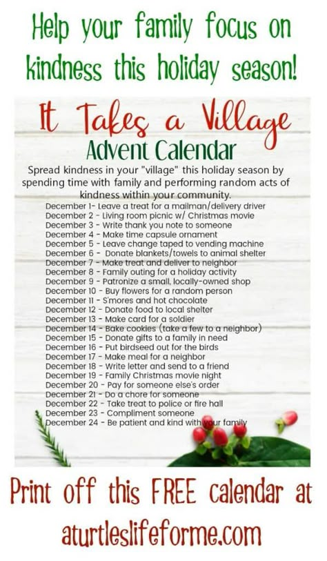 Christmas Acts Of Kindness For Kids, Things To Put In Advent Calendar, Family Advent Calendar Ideas, Christmas Kindness For Kids, Christmas Advent Ideas, Kids Advent Calendar Ideas, Christmas Acts Of Kindness, Acts Of Kindness Advent Calendar, Family Advent Calendar