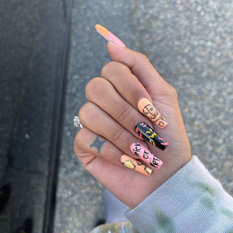 Halloween Vibes Trick R Treat Nails, Trick R Treat Movie, Movie Nails, Trick R Treat, Halloween Vibes, Nail Ideas, Nails, Halloween