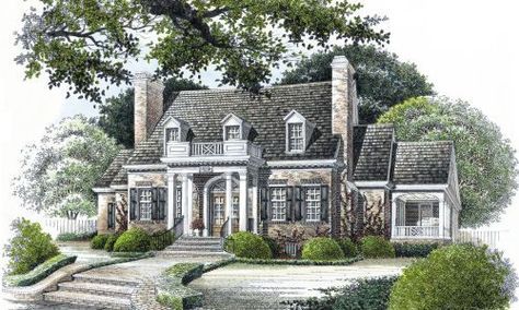 HousePlans.com 429-16 Family Houses, Living Classic, Small Bedroom Remodel, House Planning, Classical House, Fuller House, Traditional House Plans, Big House, Small Houses