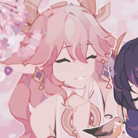 Yae Miko X Ei Matching Icons, Yae Miko Matching Pfps, Raiden X Yae Miko Matching Icons, Yae Miko X Raiden Shogun Matching Icons, Yae Miko And Raiden Matching Pfp, Raiden And Yae Miko Matching, Yae And Raiden, Yae Miko Header, Raiden And Yae Miko