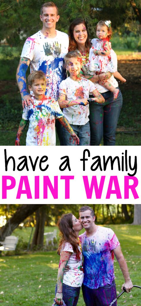 How to take paint war photos without ruining all your clothes! Such a fun memory! Paint Throwing Photo Shoot, Paint Photo Shoot Ideas, Family Fun Photoshoot Ideas, Paint Family Photoshoot, Paint Wars Party Ideas, Paint Photoshoot Kids, Family Paint Photoshoot, Fun Photoshoot Ideas For Kids, Belize Carnival