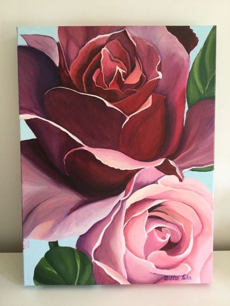 Paintings Of Roses Acrylic, 30x40 Canvas Paintings, Painting Ideas On Canvas Floral, Acrylic Painting Rose, Painting Roses Acrylic, Flower Painting Canvas Acrylic, Floral Art Paintings Acrylics, Acrylic Painting Flowers On Canvas, Roses Canvas Painting