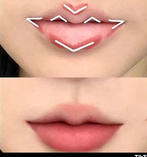 Pouty Lips Tutorial, Pouty Lips Makeup, Y2k Lips, Thick Lips, Shiny Makeup, Asian Makeup Tutorials, Korea Makeup, Lipstick Tutorial, Simple Makeup Tips