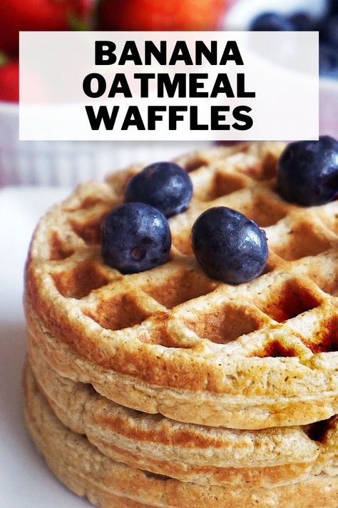 Gluten Free Healthy Waffles, Oatmeal Waffles No Flour, Banana Oatmeal Waffles Healthy, Gluten Free Waffle Maker Recipes, Gluten Free Banana Waffles, Banana Oat Waffles Healthy, Flourless Waffles Recipes, Healthy Waffles Oatmeal, Oat Waffles Healthy