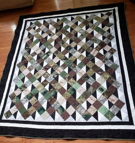 Simply Serene Quilt, Military Quilts, Quilts Patchwork, Batik Quilts, Quilt Of Valor, Easy Quilt Patterns, My Sons, Military Wife, Half Square Triangles