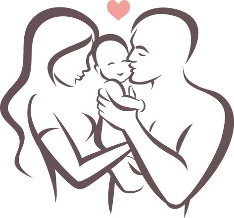 Mother Father And Baby, Mom Drawing, Baby Tattoo Designs, Baby Sketch, Idee Cricut, Father And Baby, Mother Art, Family Drawing, Dad Tattoos