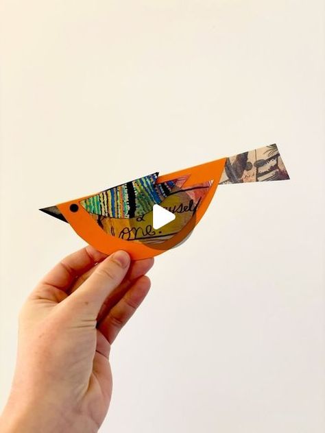 3d Bird Craft, Paper Birds Template, Paper Birds Craft, Art Education Projects, Summer Art Projects, Bird Template, Flock Of Birds, Paper Birds, Bird Crafts