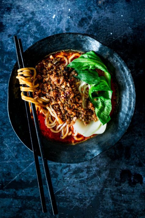 Recipes With Black Vinegar, Dan Dan Noodles Recipe, Chilli Crisp, Pork And Chive Dumplings, Chinese Noodle Recipes, Fresh Egg Noodles, Cumin Lamb, Black Vinegar, Dan Dan Noodles