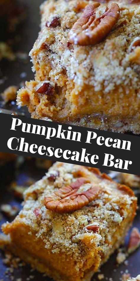 Pumpkin Pecan Pie Bars Recipe, Pumpkin Pecan Cheesecake Bars, Pecan Pumpkin Dessert, Pecan Pumpkin Bars, Pumpkin Pecan Bars, Queen Coronation, Pumpkin Pecan Cheesecake, Pecan Cheesecake Bars, Pumpkin Spice Pecans