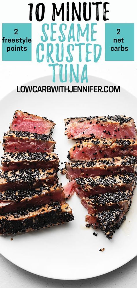 Ahi Tuna Steak Recipe, Sesame Crusted Tuna, Ahi Tuna Recipe, Seared Tuna Steaks, Ahi Tuna Steak, Tuna Steak Recipes, Tuna Steak, Grilled Tuna, Seared Ahi