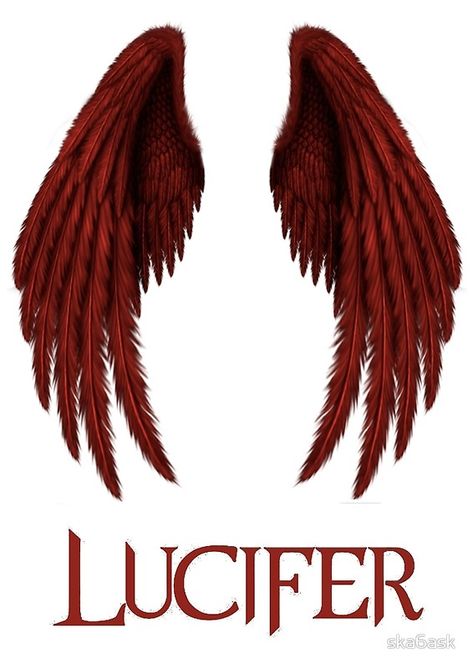 Lucifer Wings, Chicano Lettering, Emo Scene Hair, Tom Ellis Lucifer, White Angel Wings, Best Movie Posters, Angel Artwork, Native American Artwork, Red Art Print