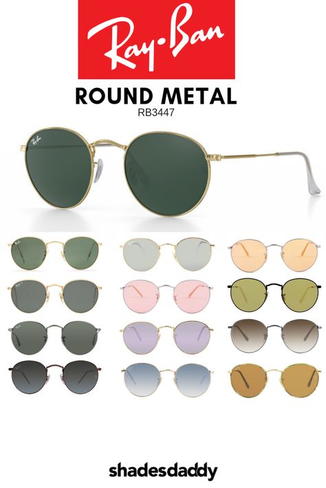 Rayban Round Metal, Rayban Sunglasses For Women, Sunglasses Louis Vuitton, Drink Recipes Alcoholic, Round Metal Glasses, Ray Ban Round Sunglasses, Ray Ban Round Metal, Ray Ban Sunglasses Women, Toms Shoes Outlet