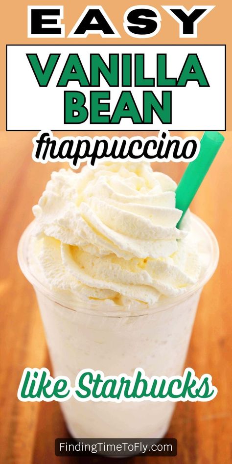 If you love Starbucks you should try this copy cat starbucks vanilla bean frappuccino recipe. It's easy to make this Vanilla Bean Frappe. Save lots of money by making your own Vanilla Bean Frappuccino at home! Experiment with different flavors by adding fruiit, syrups and extracts, too! Enjoy! Copycat Starbucks Vanilla Bean Frappuccino Starbucks Recipes Vanilla, At Home Starbucks Recipes, Vanilla Bean Frappe Recipe, Vanilla Bean Frappachino, Frappachino Recipe, Vanilla Bean Frappuccino Recipe, Starbucks Vanilla Frappuccino, Starbucks Vanilla Bean, Vanilla Bean Frappuccino