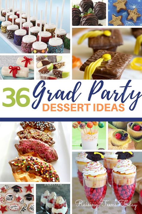 College Graduation Dessert Ideas, Cute Graduation Desserts, Desert Bar Ideas For Graduation, Graduation Party Treats Ideas, Grad Party Desserts Ideas, Graduation Food Ideas Desserts, Graduation Party Ideas Desserts, Graduation Party Desserts Table, Deserts For Graduation Parties